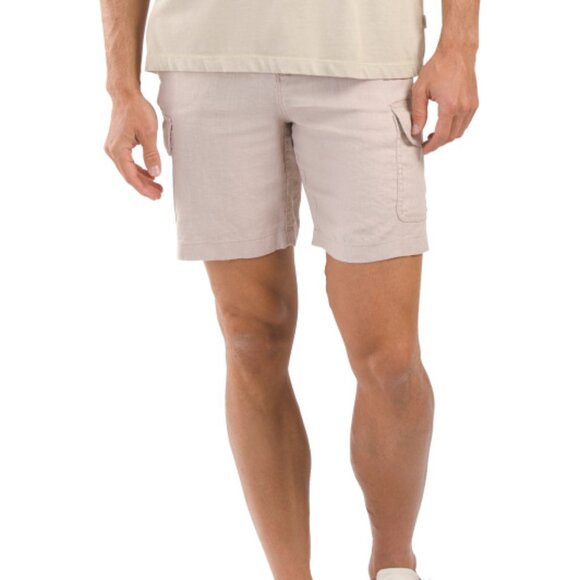 NEW C&C CALIFORNIA mens Linen Cargo Shorts Silver Grey 253 - Picture 5 of 5